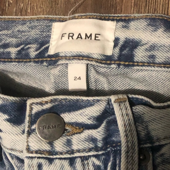 Frame Jeans Women's 24 Le Original Button Fly Straight Leg in Richlake Wash Deni - Picture 2 of 7